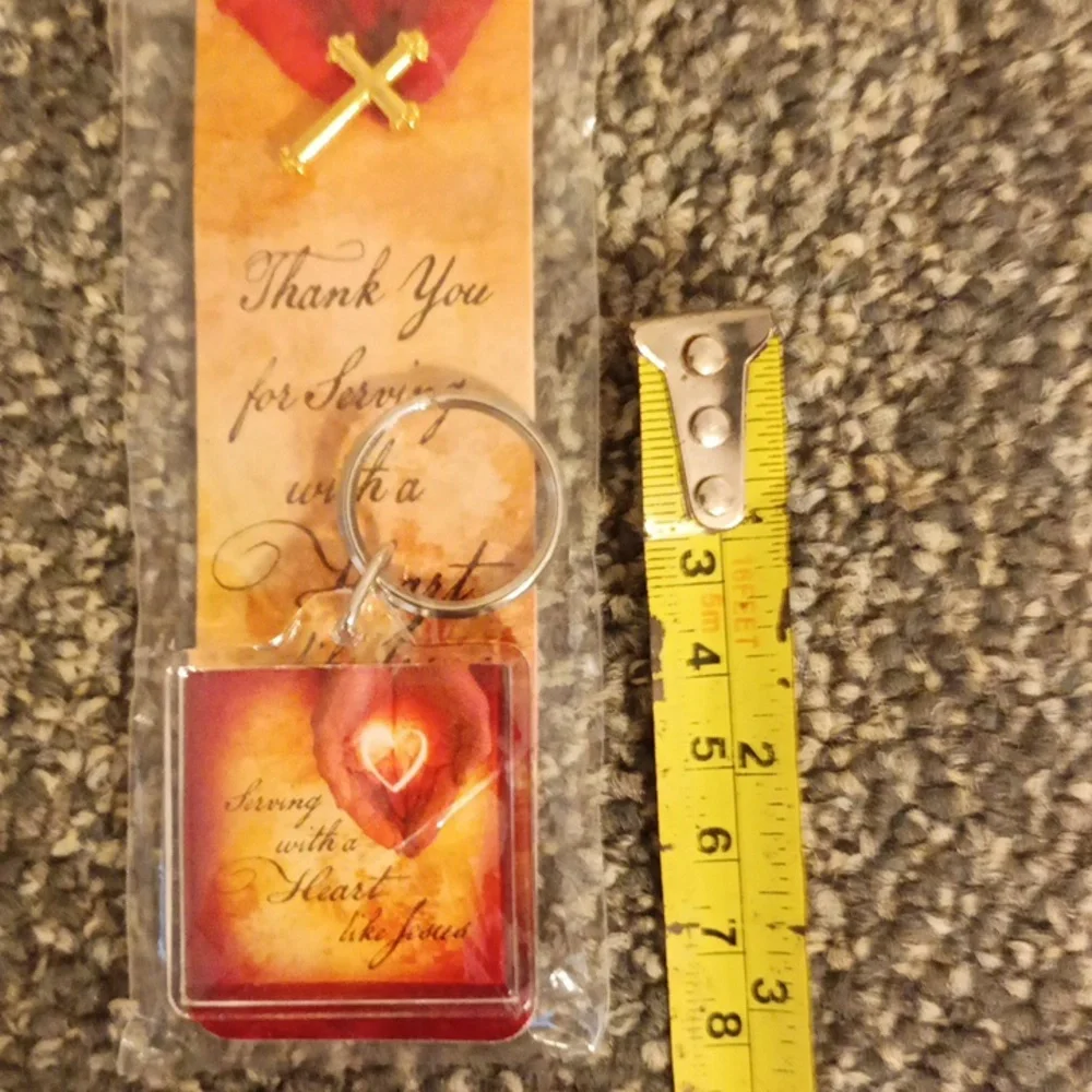 Religious keychain Serving with a heart like Jesus